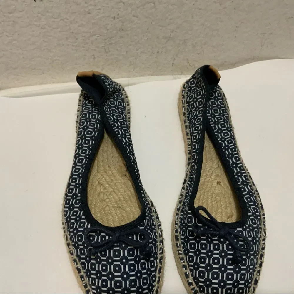 Tory Burch Ballet navy espadrilles flats shoes Size 9 Made in Spain